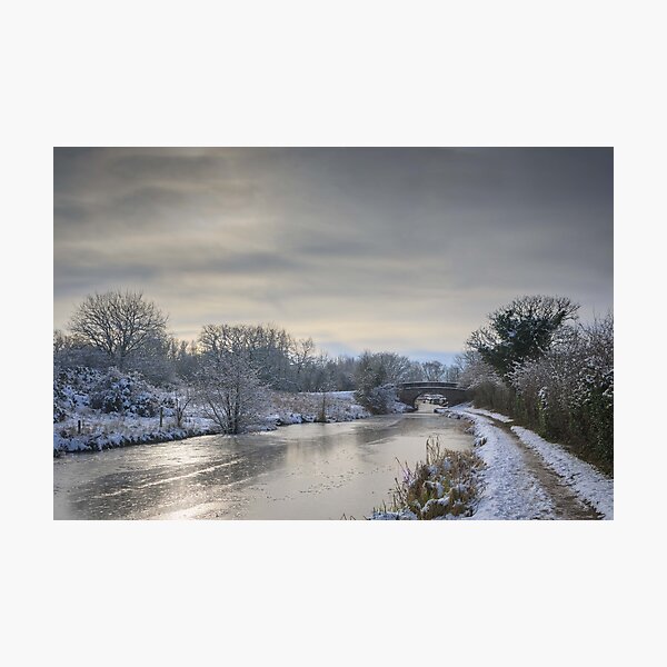 Macclesfield canal in winter Photographic Print