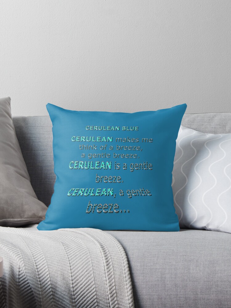 Cerulean blue throw clearance pillows