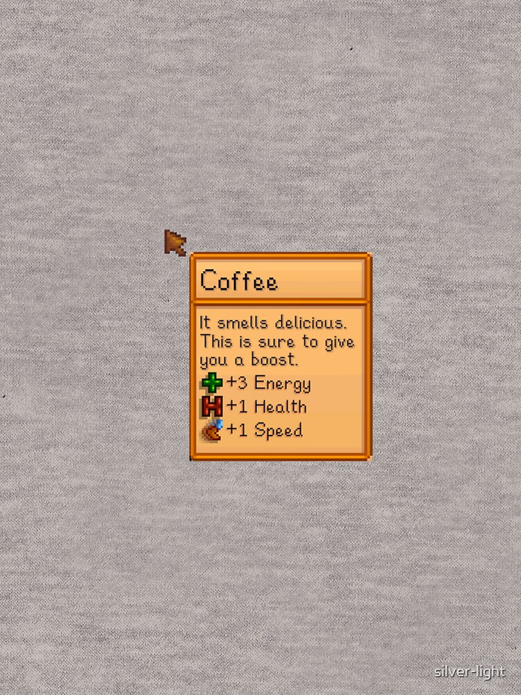 Aperçu 5 sur 5. Sweat à capuche léger avec l'œuvre StardewValley Mug À Café créée et vendue par silver-light.