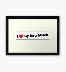 I ♥ my hatchback Framed Print