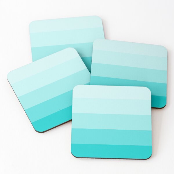 Item preview, Turquoise Gradient Stripes Minimalist Pattern (Bright Robins Egg Blue) designed and sold by kierkegaard.