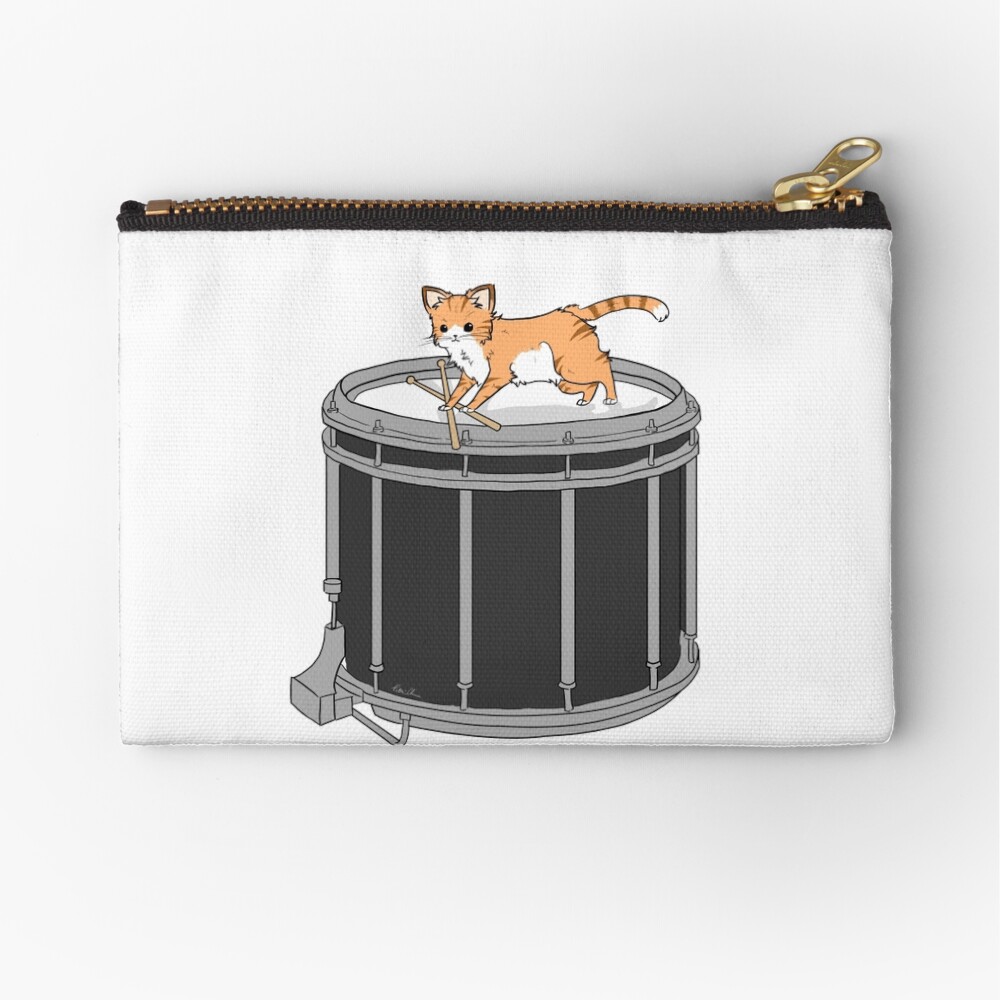 Drum cat Zipper Pouch