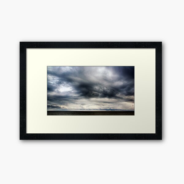 Berwick Upon Tweed Stormy Sky Seascape Framed Art Print