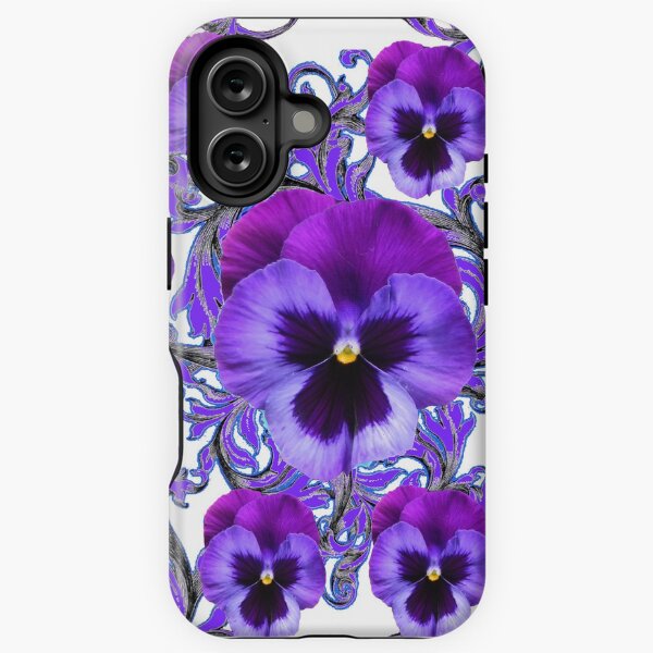 Item preview, PURPLE PANSY ABSTRACT FLORAL GARDEN  designed and sold by sharlesart.