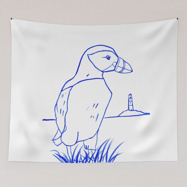Item preview, Watercolor Line Drawing Atlantic Puffin designed and sold by Sandra Connelly.