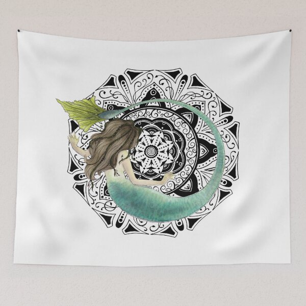 Item preview, "Captivated" Mermaid Mandala designed and sold by Deb Soromenho.