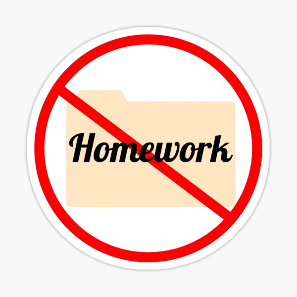 no homework emoji