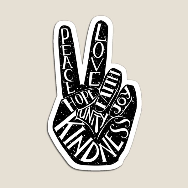 Item preview, Peace Sign with words Peace, Love, Faith, Joy, Hope, Kindness, Unity designed and sold by Ekaterina Samoylova.