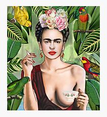 Frida con amigos Photographic Print