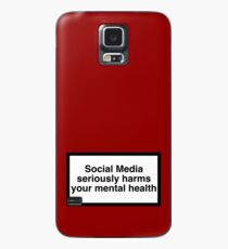 social media warnhinweis Hülle & Klebefolie für Samsung Galaxy