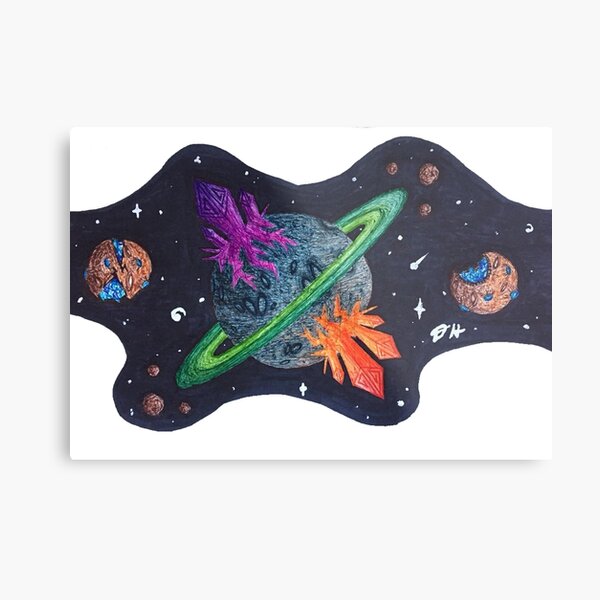 Planet G1 w/ Moons Metal Print
