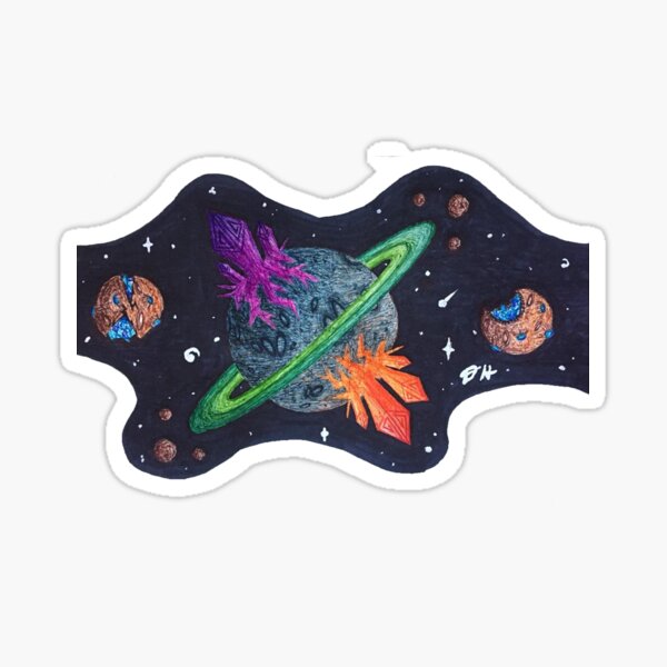 Planet G1 w/ Moons Sticker