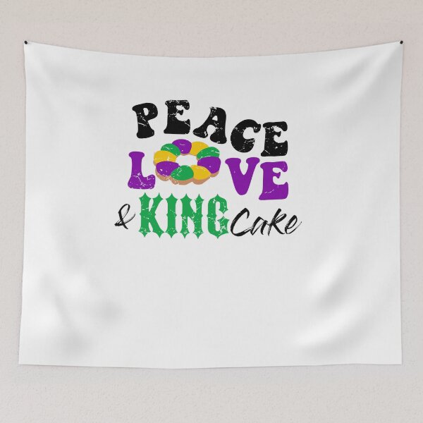 Item preview, Peace Love and King Cake Mardi Gras Nola Parade designed and sold by hadleydesigns.