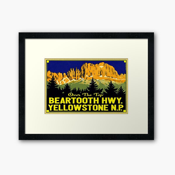 Item preview, Yellowstone National Park Beartooth Highway Wyoming Montana Vintage designed and sold by DESTINATIONS DECAL.