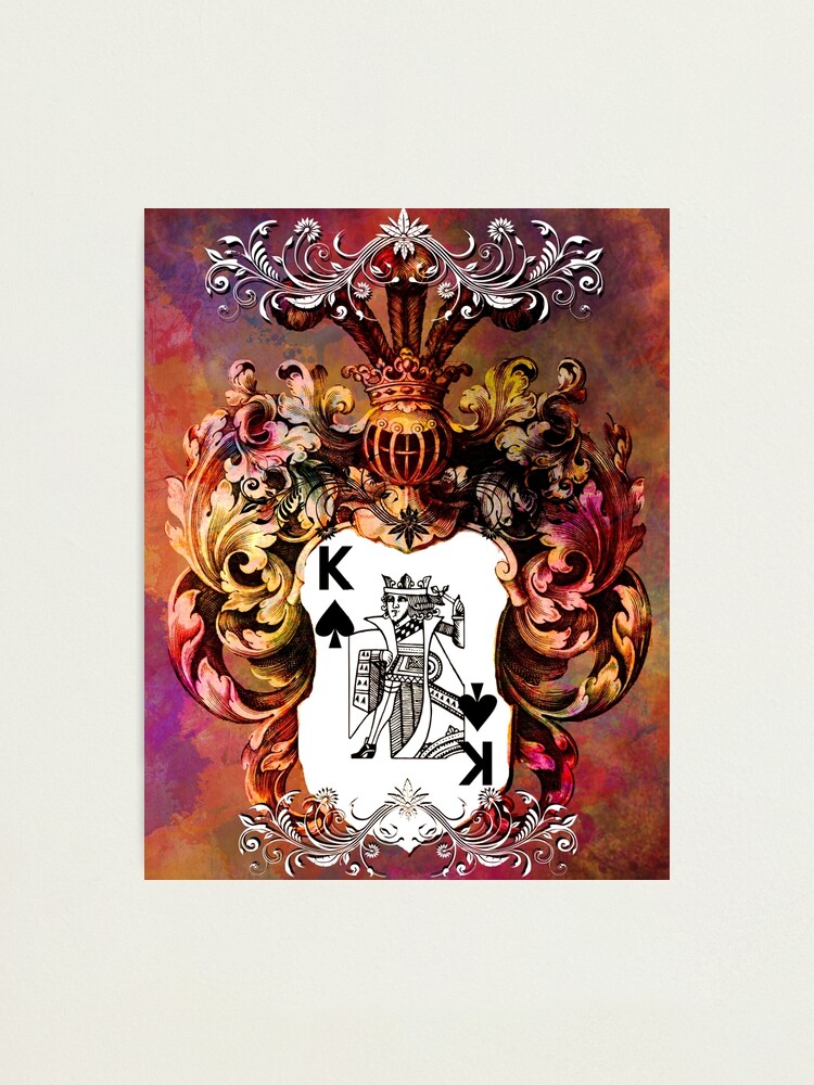 Alternate view of Poker King Spades colored Photographic Print
