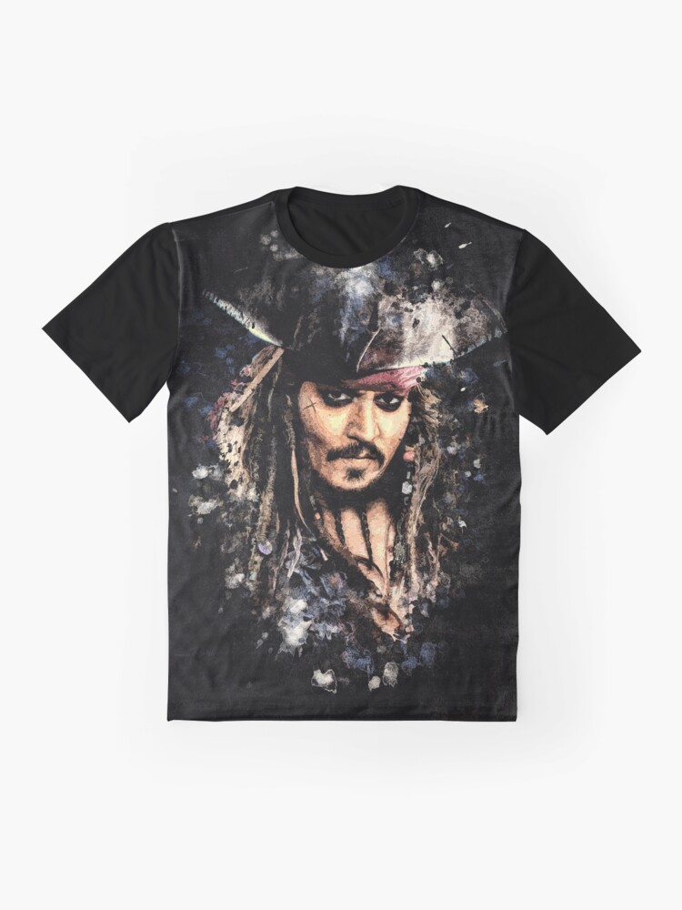 jack sparrow printed t shirt