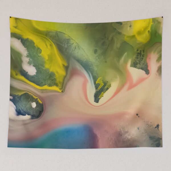 Item preview, River watercolor abstraction painting designed and sold by JBJart.