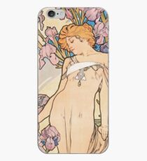 Vinilo o funda para iPhone Alphonse Mucha Iris - Serie Flower