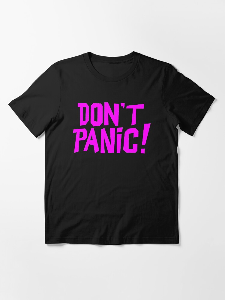 Thumbnail 2 of 7, Essential T-Shirt, NDVH Don't Panic - Magenta 1 H2G2 designed and sold by nikhorne.