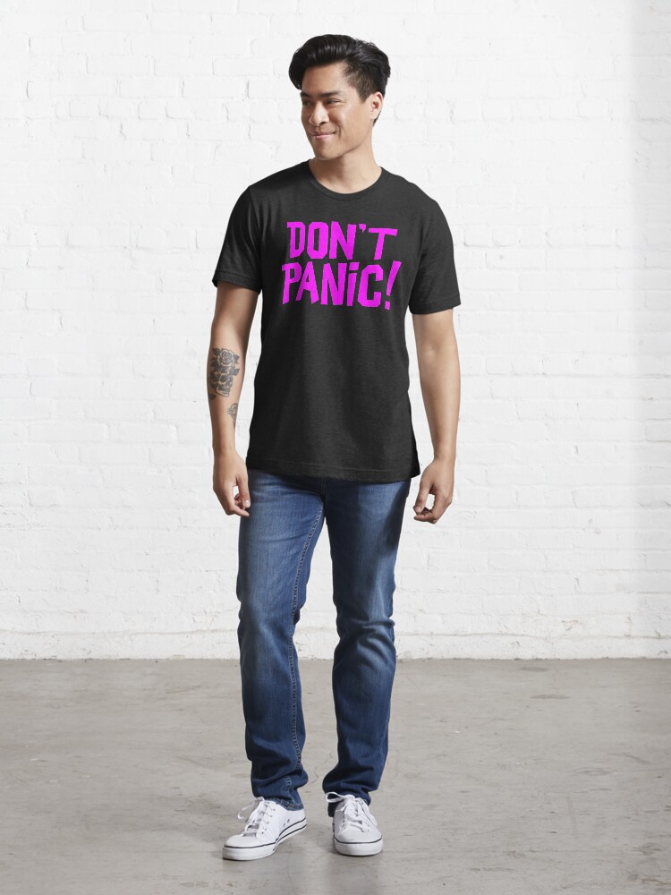 Thumbnail 5 of 7, Essential T-Shirt, NDVH Don't Panic - Magenta 1 H2G2 designed and sold by nikhorne.