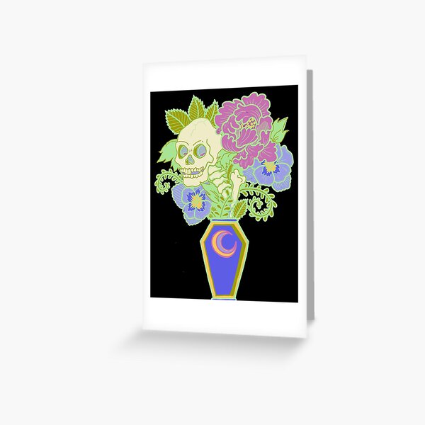 Bouquet Decay - Memento Mori (colored version) Greeting Card