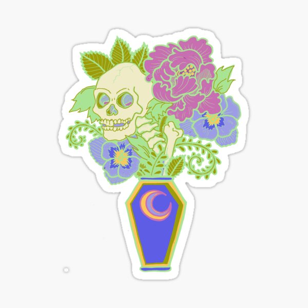 Bouquet Decay - Memento Mori (colored version) Sticker