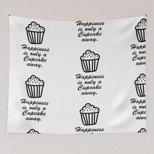 Item preview, HAPPINESS IS ONLY A CUPCAKE AWAY! GIFT IDEA designed and sold by JamesandLuis.