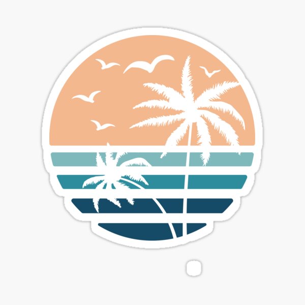 Beach Sunset Stickers | Redbubble