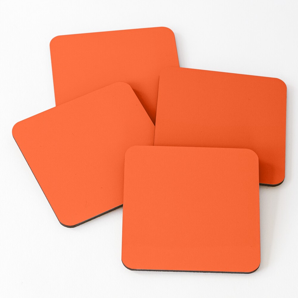 Flaming Orange Coasters (Set of 4)