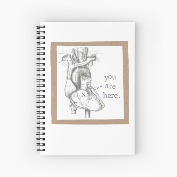 You Are Here Anatomical Heart Spiral Notebook