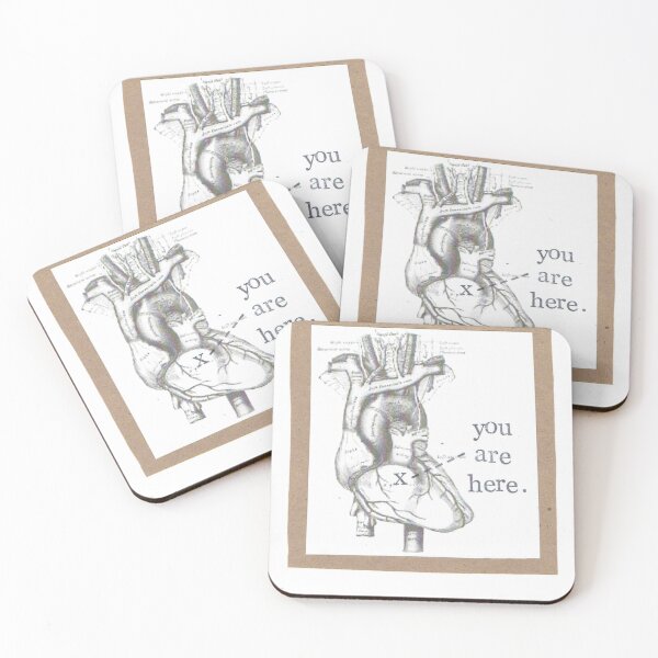 Item preview, You Are Here Anatomical Heart designed and sold by BlueSpecsStudio.