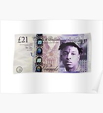 21 Savage 21 Pfund UK Poster