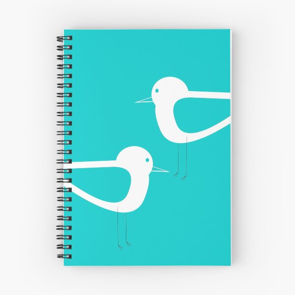 Item preview, Shorebird Pair in Robin's Egg Blue and White designed and sold by kierkegaard.