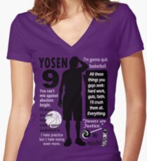 Murasakibara Atsushi Quotes Women's Fitted V-Neck T-Shirt