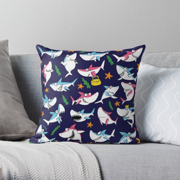 SHARK ATTACK! DOO DOO DOO! Throw Pillow