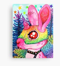 Armored Bunny Metal Print