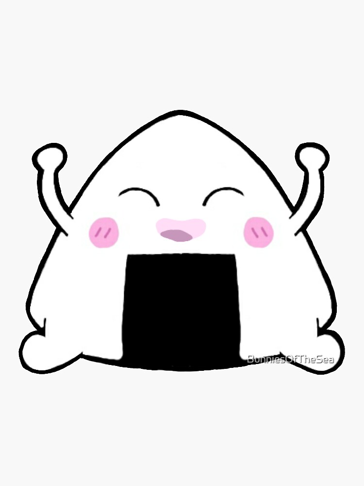 "Kawaii Rice ball" Sticker for Sale by BunniesOfTheSea Redbubble