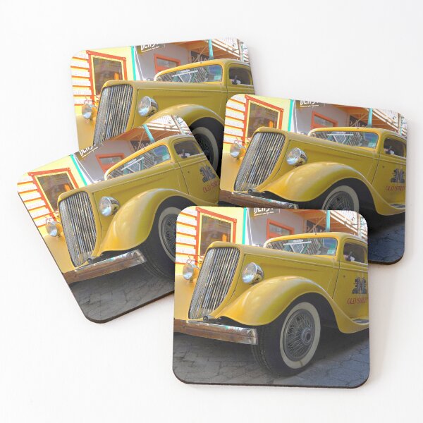 Item preview, yellow old car designed and sold by erozzz.