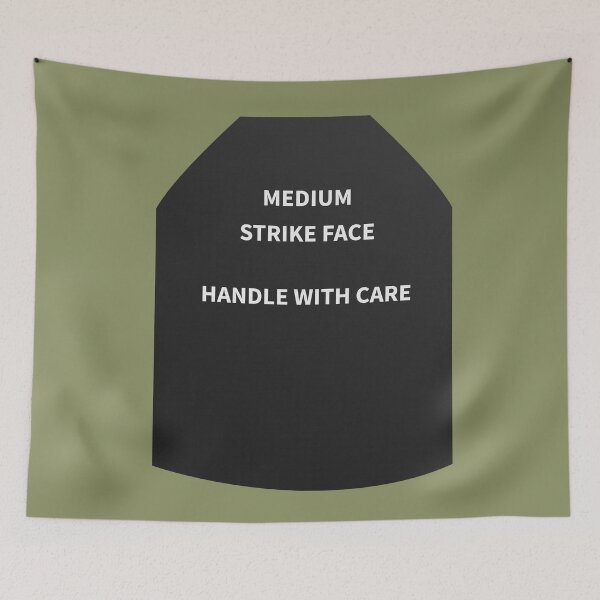 Item preview, SAPI PLATE- MEDIUM STRIKE FACE HANDLE WITH CARE designed and sold by LowDownGraphics.