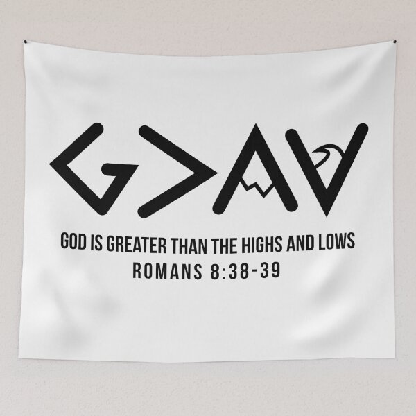 Item preview, God is Greater Than the Highs and Lows Romans 8:38-39 designed and sold by ChristianLife.
