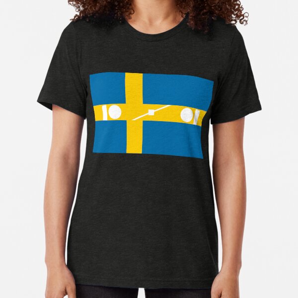 Swedish Brick Flag Silhouette Tri-blend T-Shirt