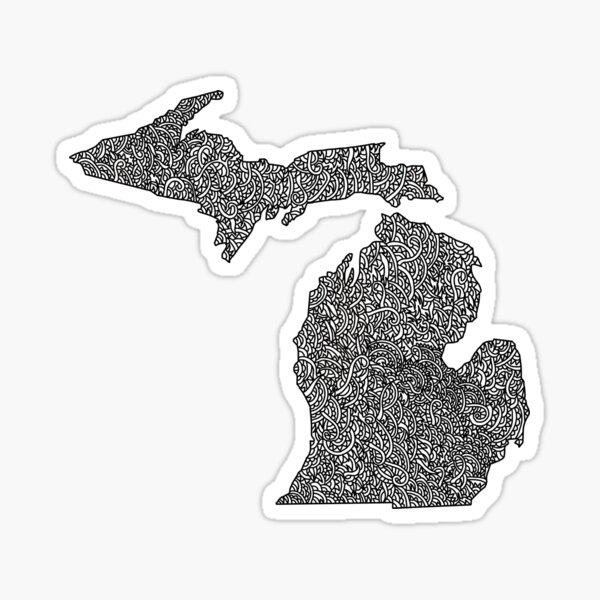 Michigan Map  Sticker