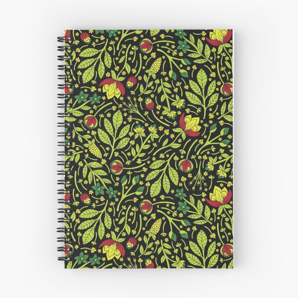 Item preview, Green, Red and Black Floral Pattern designed and sold by somecallmebeth.