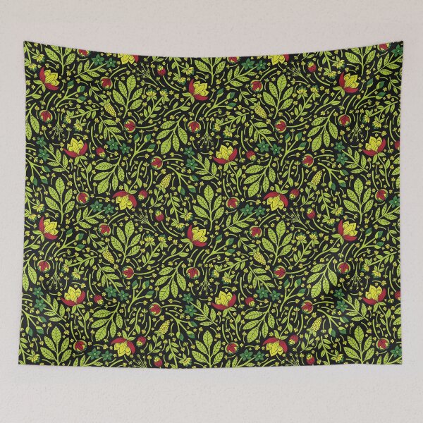 Item preview, Green, Red and Black Floral Pattern designed and sold by somecallmebeth.