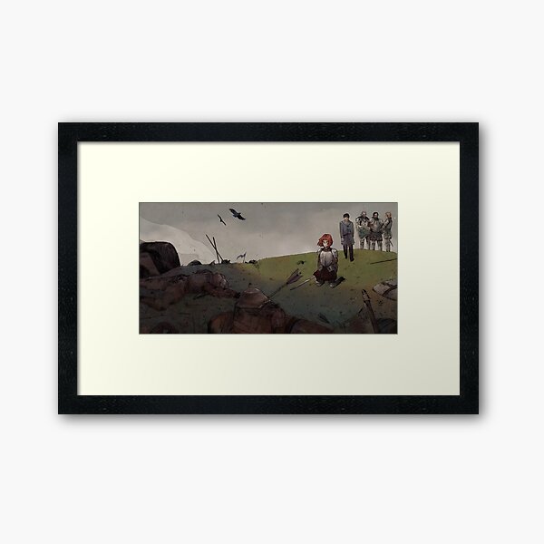 Girl-Knight: After the Battle Framed Art Print