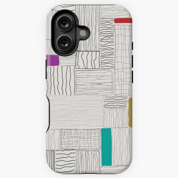 SquiggySquaresMulti iPhone Tough Case