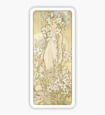 Pegatina Lily - La serie de flores - Alphonse Mucha