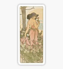 Pegatina La serie de flores - Alphonse Mucha