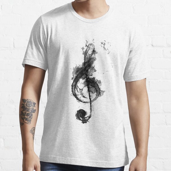 Black Smoke Music Symbol - HipHop Essential T-Shirt