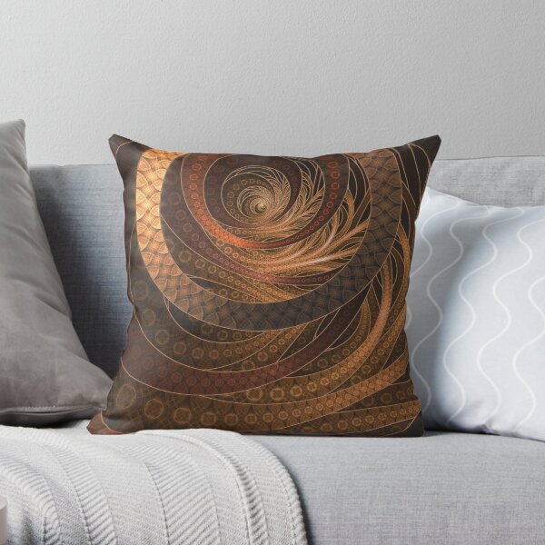 The Fractal Wicker Robe of Kojin no Kami Throw Pillow
